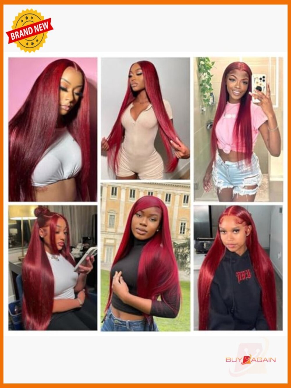 13x6 Straight Lace Front Wig 200% Density Pre Plucked Baby Hair Glueless Human - Picture 6 of 6